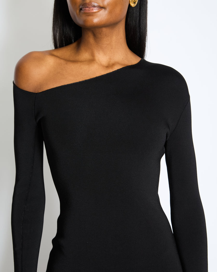 The Row Black Londrina Cutout Midi Dress Size XS (UK 8)