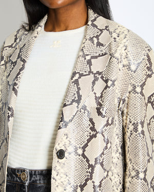 Manokhi Snake Print Single Breasted Blazer Jacket Size S (UK 8)
