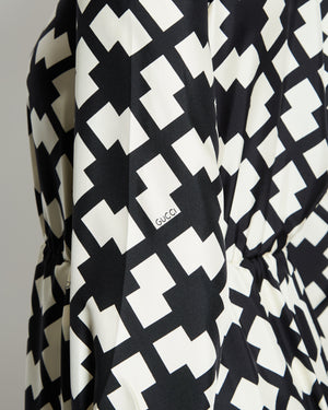 Gucci Geometric Print Silk Midi Dress Size IT 38 (UK 6)