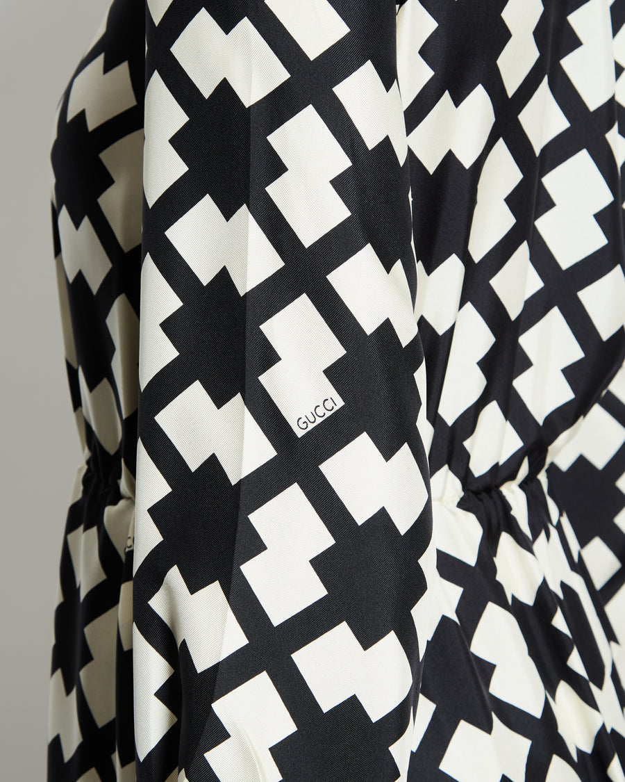 Gucci Geometric Print Silk Midi Dress Size IT 38 (UK 6)
