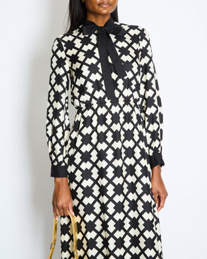 Gucci Geometric Print Silk Midi Dress Size IT 38 (UK 6)