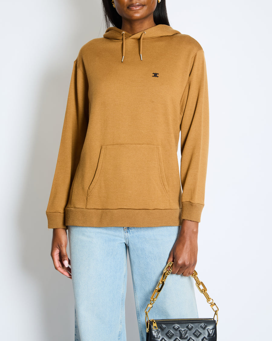 Celine Camel Brown Over-Sized Hoodie Size M (UK 10)