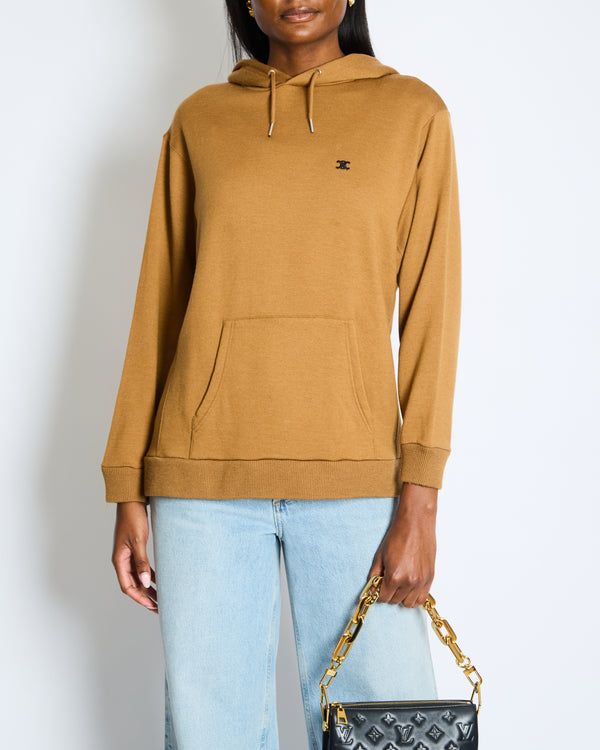 Celine Camel Brown Over-Sized Hoodie Size M (UK 10)