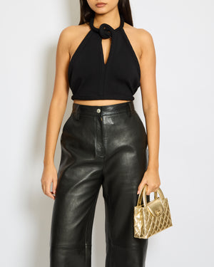 Cult Gaia Black Knit Top Size S (UK 6)