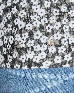 Chanel Black and White Daisy Print T-Shirt Size FR 36 (UK 8)