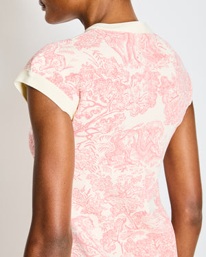 Christian Dior Pink and White Dioriviera Toile de Jouy Mini Dress Size FR 34 (UK 6) RRP £2,600