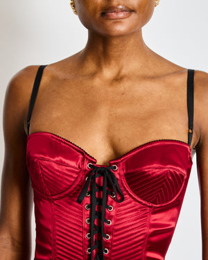 Dolce & Gabbana Corset Mini Dress with a Lace-Up Front Detail Size IT 38 (UK 6)