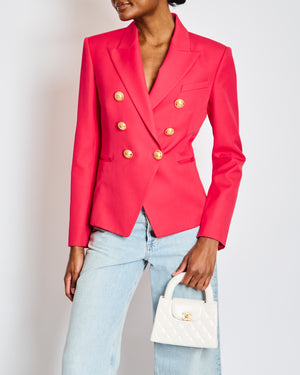 Balmain Hot Pink Double Breasted Blazer Size FR 40 (UK 12)