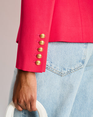 Balmain Hot Pink Double Breasted Blazer Size FR 40 (UK 12)