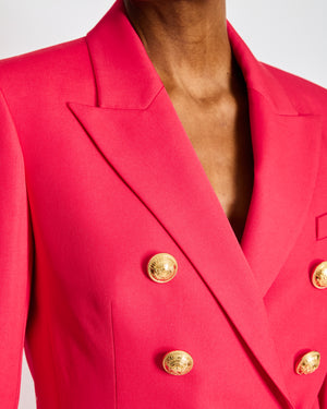 Balmain Hot Pink Double Breasted Blazer Size FR 40 (UK 12)