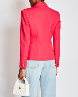 Balmain Hot Pink Double Breasted Blazer Size FR 40 (UK 12)