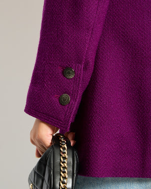 Chanel Vintage 97/A Fall Merlot Jacket Blazer Size FR 42 (UK 14)