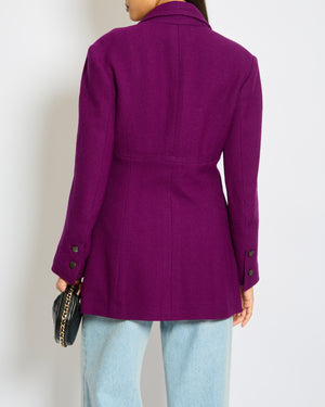 Chanel Vintage 97/A Fall Merlot Jacket Blazer Size FR 42 (UK 14)
