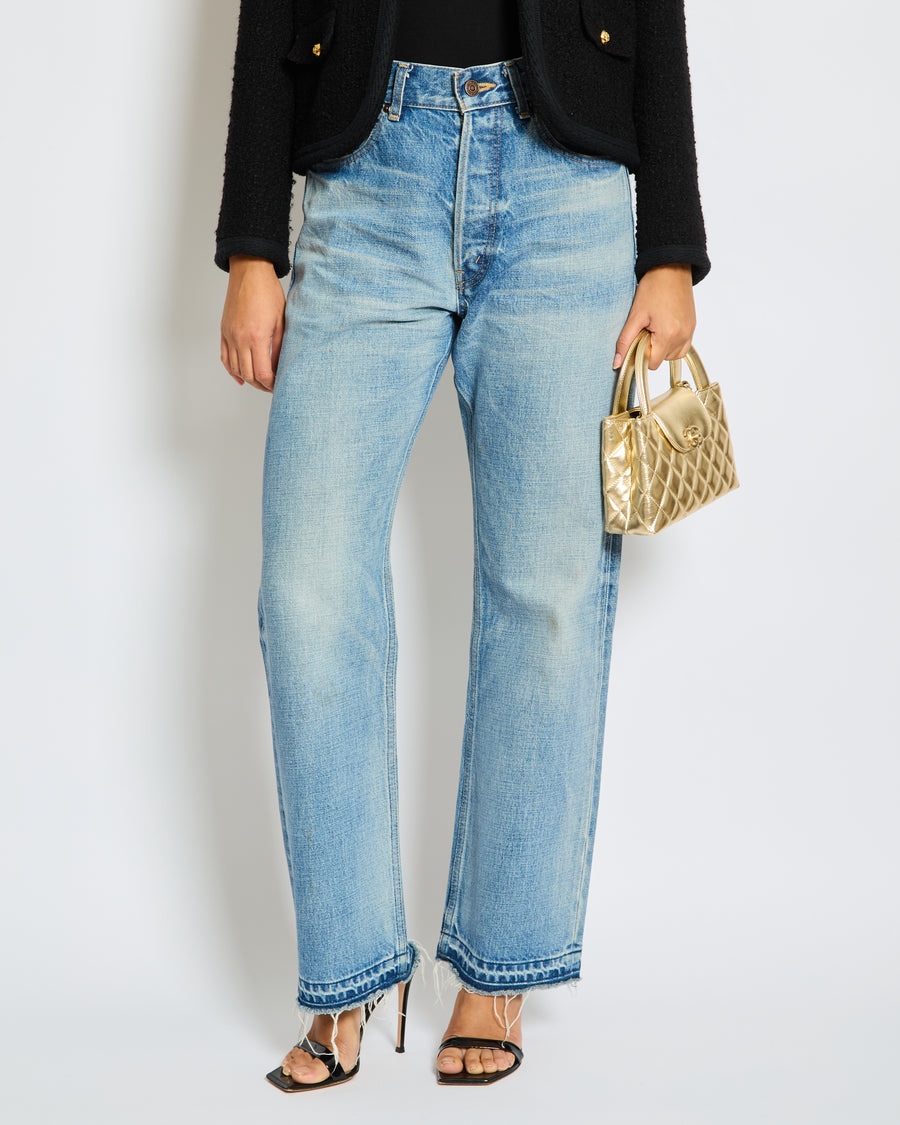 Céline Blue Stone Wash Straight Leg Jeans Size 25 (UK 6)