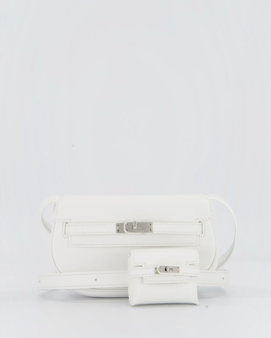 Hermès Kelly Moove Bag in Blanc Swift Leather with Palladium Hardware
