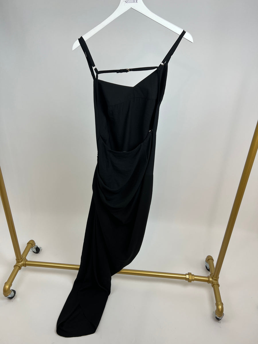 Jacquemus Black Saudade Le Splash Asymmetric Dress FR 40 (UK 12)
