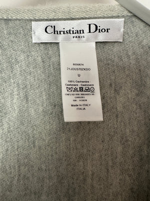 Christian Dior White &  Grey Toile de Jouy Cape One Size