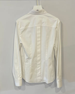 Dolce & Gabbana White Cotton Long-Sleeve Button Down Shirt Size IT 42 (UK 10)