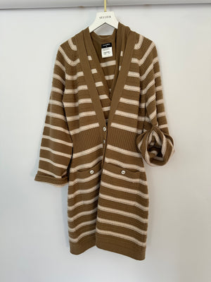Chanel SS/15 Striped Two Piece Body & Cardigan Set with Pocket Detail Size FR 36 (UK 8)