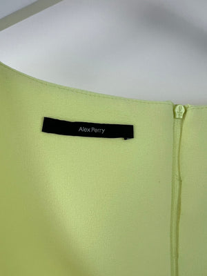 Alex Perry Yellow Sorbet Two Piece Bra-let and Flared Trousers Set FR 34 (UK 6)