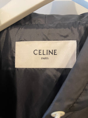 Céline Black and White Rain Jacket with Logo Details Size FR 38 (UK 10)