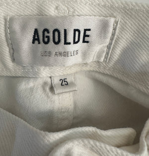 Agolde White Waist Straight-Leg Jeans Size 25 (UK 6)