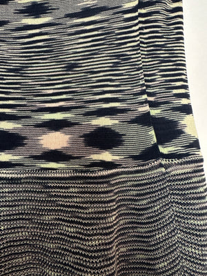 Missoni Black and Green Knitted Mini Skirt with Peplum IT 40 (UK 8)