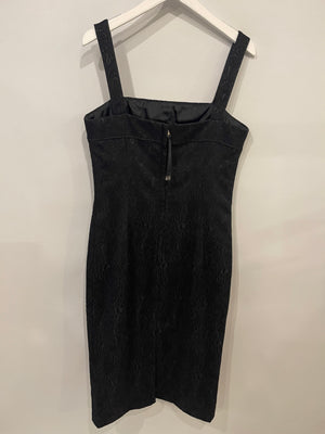 Dolce & Gabbana Black Floral Embroidered Midi Sleeveless Dress Size IT 42 (UK 10)