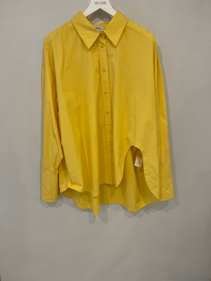 The Attico Yellow Button Down Shirt with Logo Detail Size IT 38 (UK 6)