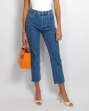 Magda Butrym Blue Denim Straight-Leg Jeans Size FR 36 (UK 8)