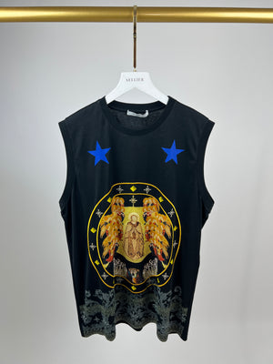 Givenchy Black, Yellow and Blue Printed Oversized Vest Size S (UK 8)