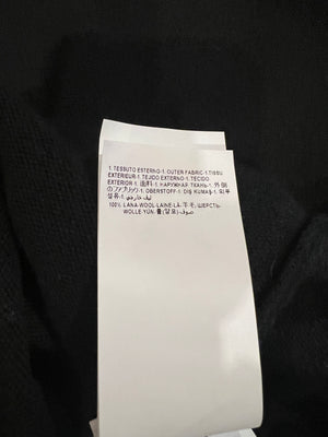 Versace Black Wool High Neck Jumper with Gold Medusa Buttons Detail Size IT 36 (UK 6)