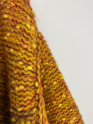 Chanel Multi-Colour Long Sleeve Wool Blend Knit Cardigan with Orange and Gold Lion Buttons Size FR 40 (UK 12)
