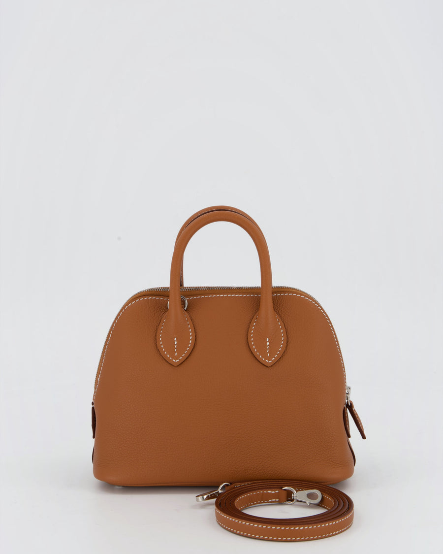 *HOT* Hermès Mini Bolide in Gold Evercolour Leather with Palladium Hardware