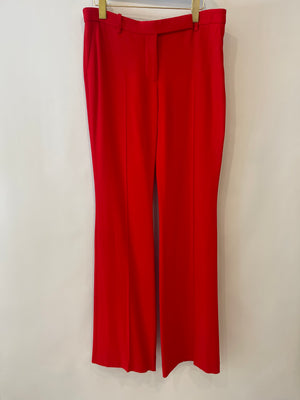 Alexander McQueen Red Blazer Jacket and Matching Trousers Set with Red Button Details Size IT 42/44 (UK 10/12)