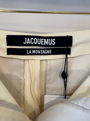 Jacquemus Optique White Obiou Trousers Size FR 36 (UK 8)