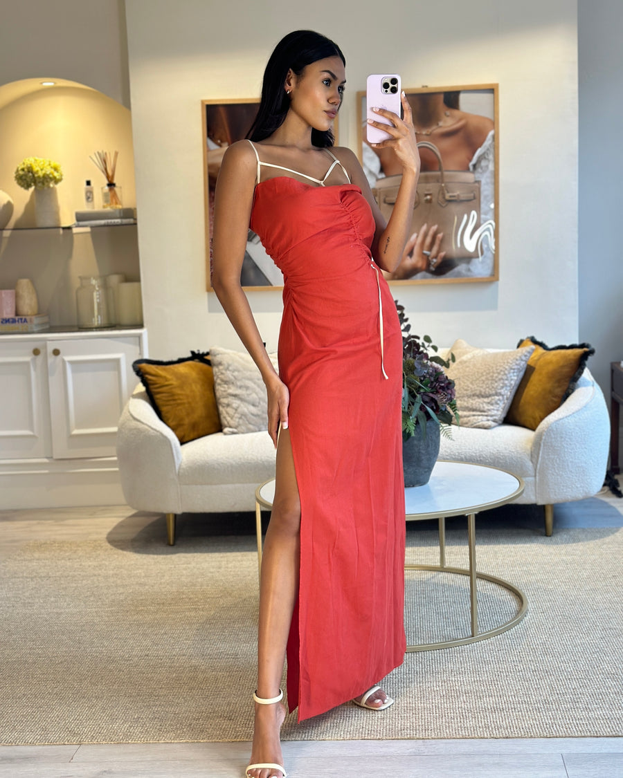 Jacquemus Red La Robe Gaua Maxi Dress Size FR 36 (UK 8) RRP £800