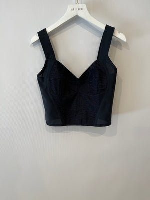 Dolce & Gabbana Black Lace Corset Top and High-Waisted Mini Shorts Set Size IT 40 (UK 8)