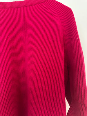 Alexander McQueen Pink Pull Over Knitted Short Sleeve Jumper Size XS (UK 4)