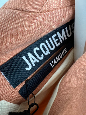 Jacquemus Orange L'Amour Tailored Blazer with Tie Back Detail FR 36 (UK 8)