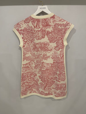Christian Dior Pink and White Dioriviera Toile de Jouy Mini Dress Size FR 34 (UK 6) RRP £2,600