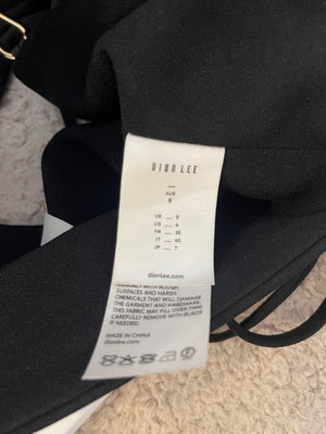 Dion Lee Black Top with Metal and Cut Out Details Size FR 36 (UK 8)