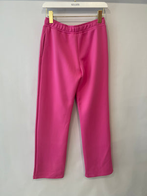 Fendi Pink Jacket and Sweatpants Sports Set with Embroidered Logo Detail Size IT 38/40 (UK 6/8)