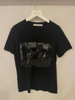 Christian Dior Black and Grey Diorquake Printed T-Shirt Size S (UK 8)