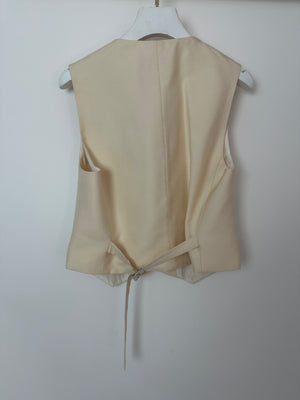 Magdat Butrym Cream Waistcoat and Trouser Set Size FR 34 (UK 6)