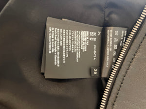 Prada Black Lambskin Leather Jacket with Logo Size IT 36 (UK 4) RRP £4,200