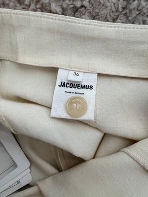 Jacquemus Optique White Obiou Trousers Size FR 36 (UK 8)