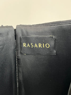 Rasario Black Strapless Bustier Top with Embellished Tassel Details Size IT 40 (UK 8)