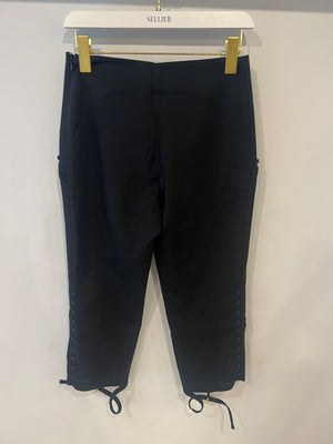 Jacquemus Black Le Caraco Trousers with Button and Buckles Details Size FR 38 (UK 10)