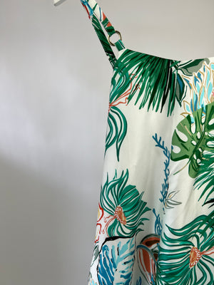 Max Mara Multi-Coloured Palm Tree Floral Print Maxi Beach Dress FR 36 (UK 6)